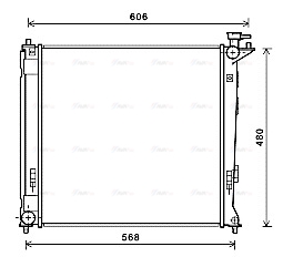 Радиатор, охлаждение двигателя   HY2284   AVA QUALITY COOLING