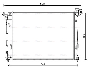 Радиатор, охлаждение двигателя   HY2285   AVA QUALITY COOLING