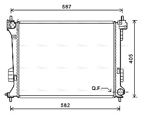 Радиатор, охлаждение двигателя   HY2302   AVA QUALITY COOLING