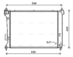 Радіатор, система охолодження двигуна   HY2309   AVA QUALITY COOLING