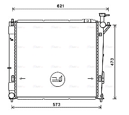 Радиатор, охлаждение двигателя   HY2346   AVA QUALITY COOLING