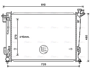 Радиатор, охлаждение двигателя   HY2372   AVA QUALITY COOLING