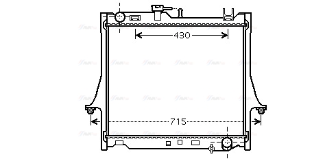 Радиатор, охлаждение двигателя   IS2025   AVA QUALITY COOLING