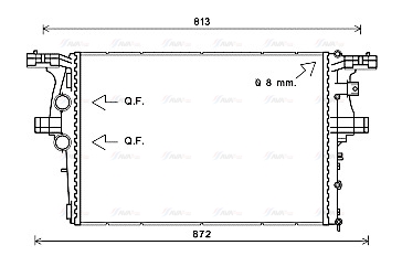 Радиатор, охлаждение двигателя   IV2126   AVA QUALITY COOLING
