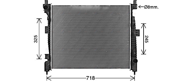 Радиатор, охлаждение двигателя   JE2088   AVA QUALITY COOLING