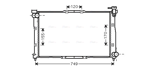 Радиатор, охлаждение двигателя   KA2039   AVA QUALITY COOLING