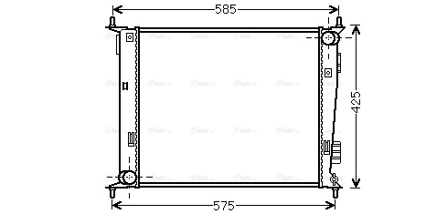 Радиатор, охлаждение двигателя   KA2135   AVA QUALITY COOLING