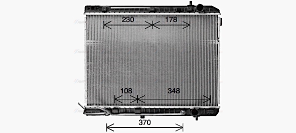 Радиатор, охлаждение двигателя   KA2333   AVA QUALITY COOLING