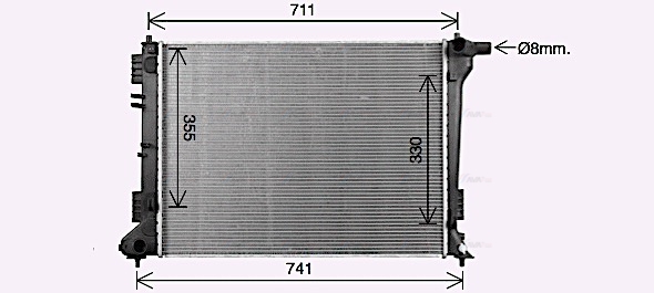 Радиатор, охлаждение двигателя   KA2334   AVA QUALITY COOLING