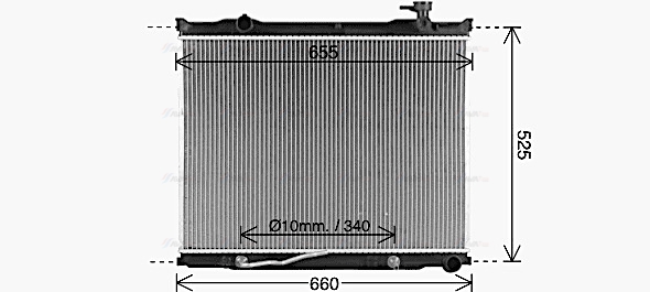 Радиатор, охлаждение двигателя   KA2337   AVA QUALITY COOLING