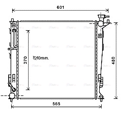 Радиатор, охлаждение двигателя   KAA2214   AVA QUALITY COOLING