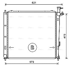 Радиатор, охлаждение двигателя   KAA2272   AVA QUALITY COOLING