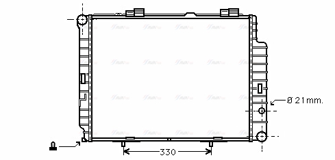 Радиатор, охлаждение двигателя   MS2202   AVA QUALITY COOLING