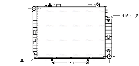 Радиатор, охлаждение двигателя   MS2209   AVA QUALITY COOLING