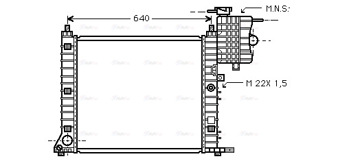 Радиатор, охлаждение двигателя   MS2213   AVA QUALITY COOLING