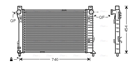 Радиатор, охлаждение двигателя   MS2338   AVA QUALITY COOLING