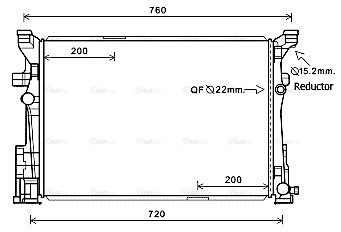 Радиатор, охлаждение двигателя   MS2652   AVA QUALITY COOLING