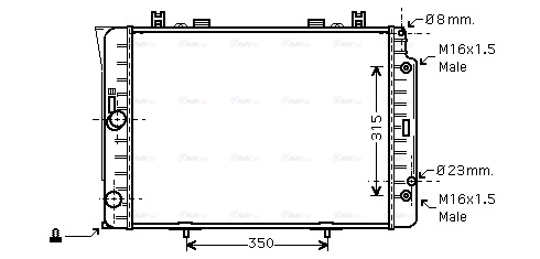 Радіатор, система охолодження двигуна   MSA2151   AVA QUALITY COOLING
