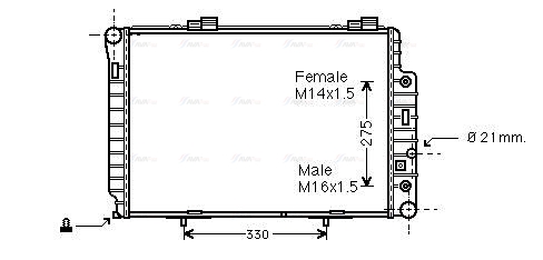 Радиатор, охлаждение двигателя   MSA2174   AVA QUALITY COOLING