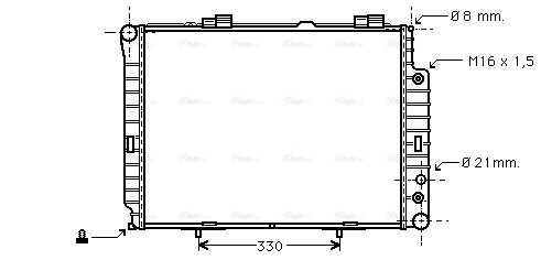 Радиатор, охлаждение двигателя   MSA2214   AVA QUALITY COOLING