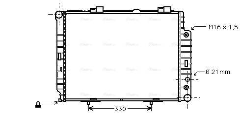 Радиатор, охлаждение двигателя   MSA2283   AVA QUALITY COOLING