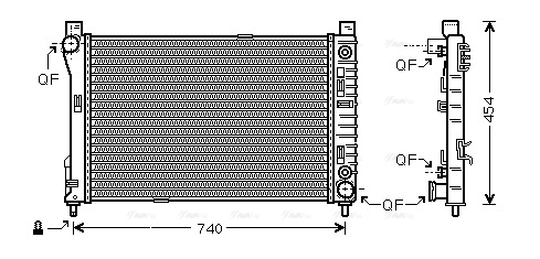 Радиатор, охлаждение двигателя   MSA2286   AVA QUALITY COOLING