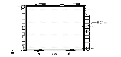 Радиатор, охлаждение двигателя   MSA2287   AVA QUALITY COOLING