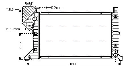 Радіатор, система охолодження двигуна   MSA2300   AVA QUALITY COOLING