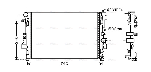 Радиатор, охлаждение двигателя   MSA2356   AVA QUALITY COOLING