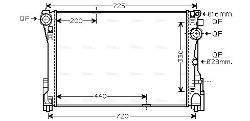 Радиатор, охлаждение двигателя   MSA2575   AVA QUALITY COOLING