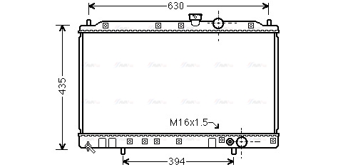 Радіатор, система охолодження двигуна   MT2064   AVA QUALITY COOLING