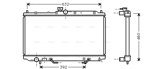 Радіатор, система охолодження двигуна   MT2153   AVA QUALITY COOLING