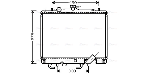 Радиатор, охлаждение двигателя   MT2156   AVA QUALITY COOLING