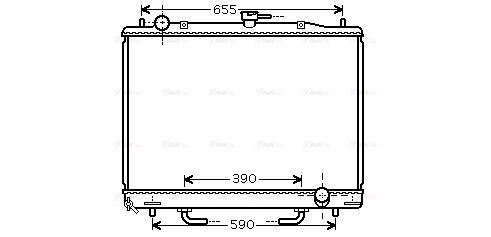 Радиатор, охлаждение двигателя   MT2170   AVA QUALITY COOLING