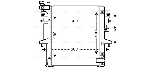 Радиатор, охлаждение двигателя   MT2203   AVA QUALITY COOLING