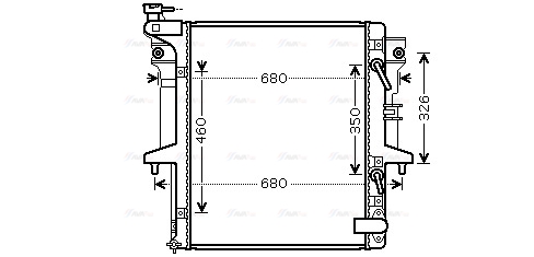 Радиатор, охлаждение двигателя   MT2204   AVA QUALITY COOLING