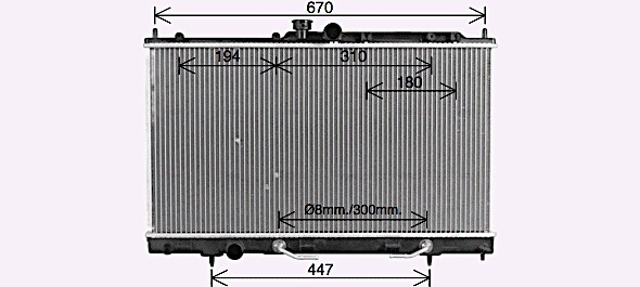 Радиатор, охлаждение двигателя   MT2214   AVA QUALITY COOLING