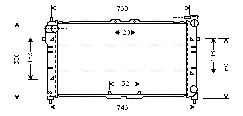 Радиатор, охлаждение двигателя   MZ2027   AVA QUALITY COOLING