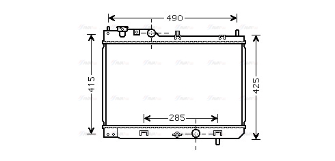 Радиатор, охлаждение двигателя   MZ2214   AVA QUALITY COOLING