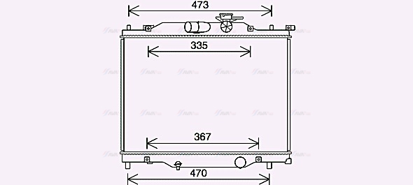 Радиатор, охлаждение двигателя   MZ2286   AVA QUALITY COOLING