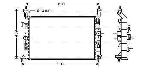 Радіатор, система охолодження двигуна   OL2345   AVA QUALITY COOLING