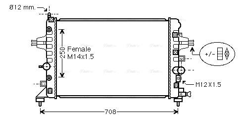 Радіатор, система охолодження двигуна   OL2482   AVA QUALITY COOLING