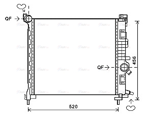 Радіатор, система охолодження двигуна   OL2561   AVA QUALITY COOLING