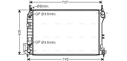 Радиатор, охлаждение двигателя   OLA2341   AVA QUALITY COOLING