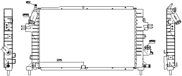 Радіатор, система охолодження двигуна OLA2364 AVA QUALITY COOLING #1
