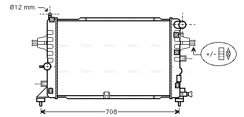 Радіатор, система охолодження двигуна, AVA QUALITY COOLING OLA2381 Радіатор, система охолодження двигуна, AVA QUALITY COOLING OLA2381