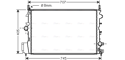 Радиатор, охлаждение двигателя   OLA2396   AVA QUALITY COOLING