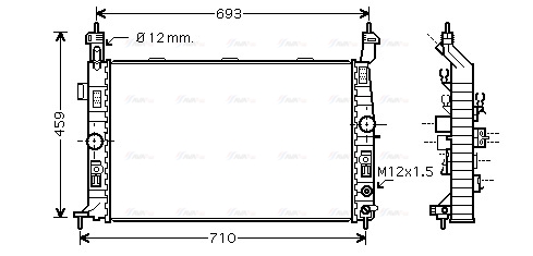 Радіатор, система охолодження двигуна   OLA2431   AVA QUALITY COOLING