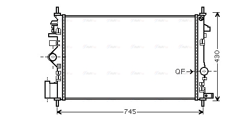 Радиатор, охлаждение двигателя, AVA QUALITY COOLING OLA2474 Радиатор, охлаждение двигателя, AVA QUALITY COOLING OLA2474