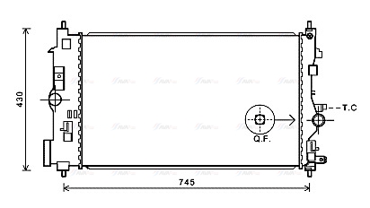 Радиатор, охлаждение двигателя   OLA2591   AVA QUALITY COOLING